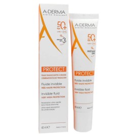 A-Derma Protect Fluide Visage Invisible spf50+ Αντηλιακή κρέμα Προσώπου 40ml