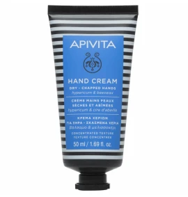 Apivita Hand Cream Hypericum & Beeswax, Κρέμα Χεριών Για Σκληρά-Σκασμένα Χέρια με Βάλσαμο & Μελισσοκέρι 50ml