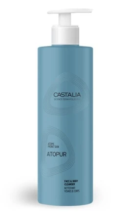 Castalia Atopur Face & Body Cleanser Απαλό Τζελ Καθαρισμού Για Την Ευαίσθητη Επιδερμίδα Με Ατοπική Προδιάθεση 400ml