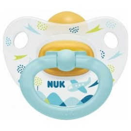 NUK Happy kids Πιπίλα Ορθοδοντική Καουτσούκ Λευκή 6-18m