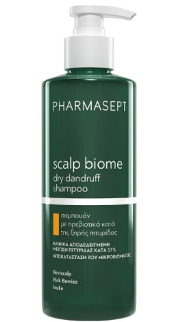 Pharmasept Scalp Biome Dry Dandruff Shampoo Σαμπουάν με Πρεβιοτικά Κατά της Ξηρής Πιτυρίδας 400ml