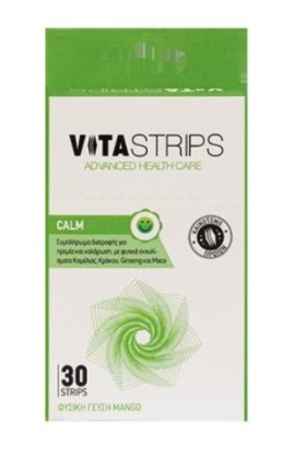 Vitastrips Calm Συμπλήρωμα Διατροφής για Ηρεμία & Χαλάρωση, 30 ταινίες