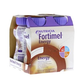 Nutricia Fortimel Energy Choco Θρεπτικό Συμπλήρωμα Διατροφής Υψηλής Ενέργειας με Γεύση Σοκολάτα 4x200ml