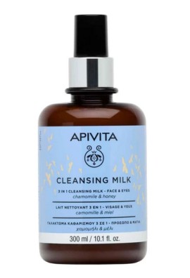 Apivita 3 σε 1 Γαλάκτωμα Καθαρσμού Προσώπου με χαμομήλι & μέλι 300ml limited edition