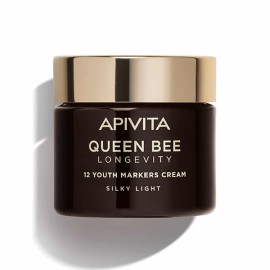 Apivita Queen Bee Longevity Light Day Cream Ελαφριά Βελούδινη Κρέμα Για Δράση Σε 12 Δείκτες Νεότητας, 50ml