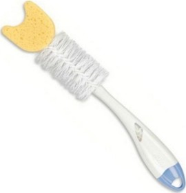 Nuk Βούρτσα Μπιμπερό 2-σε-1 με Σφουγγαράκι, 1τεμ