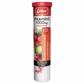 Lanes Vitamin C 1000mg με Cranberry 20 Αναβράζουσες Ταμπλέτες