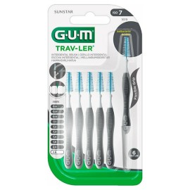 GUM Trav-ler Μεσοδόντια Βουρτσάκια 2.6mm σε χρώμα Μαύρο 6τμχ