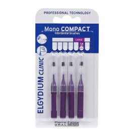 Elgydium Clinic Mono Compact Μεσοδόντια Βουρτσάκια 1.8mm Μωβ χρώμα 4τμχ