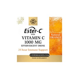 Solgar Ester-C Plus Vitamin C 1000mg Effervescent Drink Σκόνη για Πόσιμο Διάλυμα με Βιταμίνη C Ταχείας Δράσης 21 φακελίσκοι