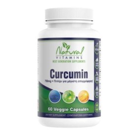 Natural Vitamins Curcumin 750mg, 60veg.caps