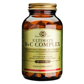 Solgar Ultimate B + C Complex Σύμπλεγμα Βιταμινών Β με Βιταμίνη C 90tabs