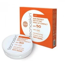 Tecnoskin Sun Protect Mattifying Make-Up Compact SPF50 Medium Αντηλιακή Πούδρα Προσώπου 10g