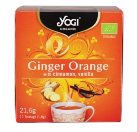 Yogi Organic Tea Ginger Orange Τσάι Με Τζίντζερ, Πορτοκάλι, Κανέλα & Βανίλια Για Ενέργεια & Τόνωση 12 φακελάκια