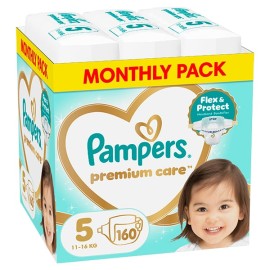 Pampers Premium Care Monthly Pack No.5 (11-16kg) Βρεφικές Πάνες, 160τεμ
