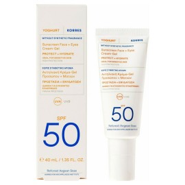 Korres Yoghurt Sunscreen Emulsion Face & Eyes Cream Gel SPF50 Αντηλιακή Κρέμα-Gel Προσώπου & Ματιών 40ml