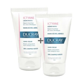 Ducray Promo Ictyane Hand Cream Dry Chapped Hands Επανορθωτική Κρέμα Χεριών 2x50ml