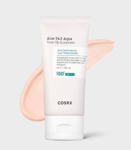 Cosrx Aloe 54.2 Aqua Tone up Sunscreen, Ελαφρύ αντιηλιακό που διορθώνει τον τόνο του δέρματος, 50ml