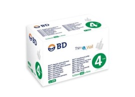 BD Thin Wall Αποστειρωμένες Βελόνες για Πένες Ινσουλίνης 4mm x 0.23mm (32G) 100 τεμάχια