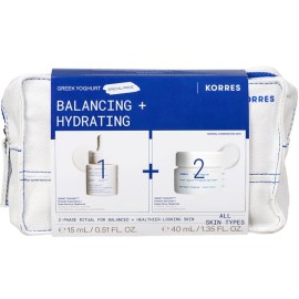Korres Promo Pack με Smart Yoghurt Super Serum με Προβιοτικά, 15ml, Κρέμα-Gel Προσώπου με Προβιοτικά, 40ml & Δώρο Νεσεσέρ, 1τεμ, 1σετ