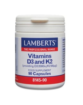 Lamberts Vitamins D3 2000iu and K2 90mg 90 κάψουλες