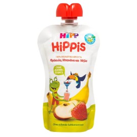 Hipp Hippis Φρουτοπολτός Φράουλα, Μπανάνα, Μήλο από Βιολογικά Φρούτα 100gr