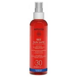 Apivita Bee Sun Safe Tan Perfecting Body Oil Λάδι Σώματος για Μαύρισμα & Μεταξένια Αίσθηση SPF30 200ml