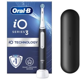 Oral-B iO 3 Magnetic Black Μαύρη Ηλεκτρική Οδοντόβουρτσα, 1 Κεφαλή Βουρτσίσματος, 1 Θήκη Ταξιδιού