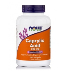 Now Foods Caprylic Acid 600mg, 100 μαλακές κάψουλες