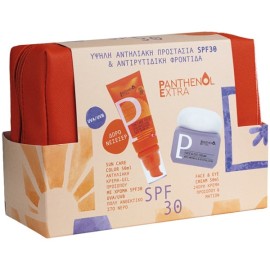 Panthenol Extra Promo Summer Glow Routine Aντηλιακό Προσώπου με Χρώμα SPF30, 50ml, 24ωρη Κρέμα Προσώπου & Ματιών, 50ml & Δώρο Νεσεσέρ, 1τεμ, 1σετ