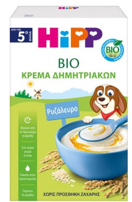 Hipp Βρεφική Κρέμα Ρυζάλευρο Κατάλληλο για βρέφη με αλλεργία στο αγελαδινό γάλα από τον 5ο μήνα 200gr