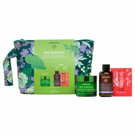 Apivita Promo Bee Radiant Κρέμα-Gel για Σημάδια Γήρανσης & Ξεκούραστη Όψη Ελαφριάς Υφής & Δώρο Αφρός Καθαρισμού για Πρόσωπο & Μάτια με Ελιά, Λεβάντα, Πρόπολη & Bee Sun Safe Ενυδατική Κρέμα-Gel Προσώπου SPF50 2ml