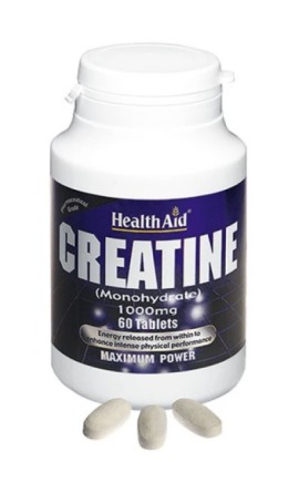 Health Aid Creatine Μονοϋδρική Κρεατίνη 1000mg 60 ταμπλέτες