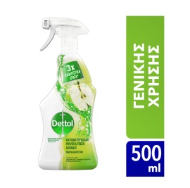 Dettol υγρό πολυκαθαριστικό αντιβακτηριδιακό power & fresh refreshing green apple (500ml)