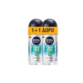 Nivea Men Cool Kick Fresh Deo Roll on 48h Ανδρικό Αποσμητικό 48ωρης Προστασίας Άμεση Αίσθηση Φρεσκάδας 1+1 ΔΩΡΟ 2x50ml