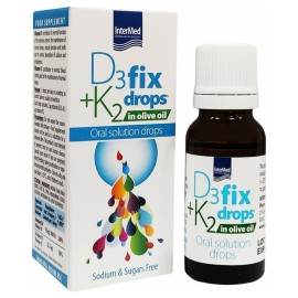 Intermed D3 & K2 Fix Drops in Olive Oil Oral Drops Συμπλήρωμα Διατροφής για το Ανοσοποιητικό σε Υγρή Μορφή 12ml