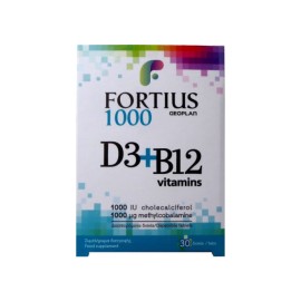 Geoplan Nutraceuticals Fortius Ultra D3 & B12 Vitamins 1000iu 30tabs