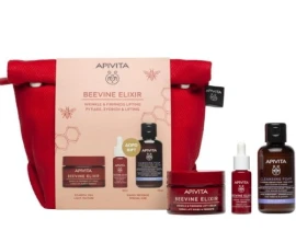 Apivita Promo Beevine Elixir με Beevine Elixir Κρέμα Προσώπου Ελαφριάς Υφής για Σύσφιξη & κατά των Ρυτίδων, 50ml & Δώρο Beevine Elixir Serum Ορός Προσώπου για Σύσφιξη & κατά των Ρυτίδων, 10ml, Αφρό Καθαρισμού, 75ml & Nεσεσέρ, 1τεμ, 1σετ