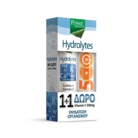 Power Health Hydrolytes 20 Αναβράζοντα δισκία & Vitamin C 500mg 20 Αναβράζοντα δισκία ΔΩΡΟ