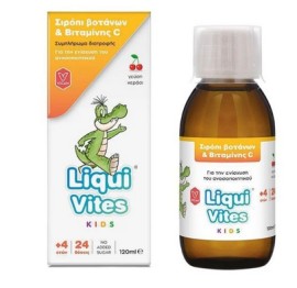 Vican Liqui Vites Kids Παιδικό Σιρόπι Βοτάνων & Βιταμίνης C με Γεύση Κεράσι 120 ml