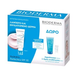 Bioderma Promo Κανονικές - Ξηρές Επιδερμίδες Hydrabio Perfecteur SPF30 Δερματολογική Φροντίδα 40ml, Atoderm Gel Douche Εξαιρετικά Απαλό Αφρόλουτρο 100ml & Hydrabio Serum Ενυδατικός Ορός 15ml