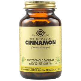 Solgar Cinnamon 500mg 100 Συμπλήρωμα Διατροφής Κανέλα 100 φυτικές κάψουλες