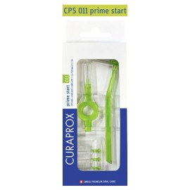 Curaprox CPS 011 Prime Plus Handy Μεσοδόντια Βουτρσάκια Πράσινο Χρώμα 5τμχ & Λαβή UHS 409 1τμχ