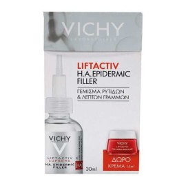 Vichy Liftactiv H.A. Epidermic Filler Αντιγηραντικός Ορός Προσώπου με Υαλουρονικό Οξύ, 30ml & Δώρο Liftactiv Collagen Specialist Αντιγηραντική Kρέμα Προσώπου, 15ml