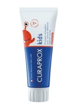 Curaprox Toothpaste For Kids Παιδική Οδοντόκρεμα από 2 Ετών και Άνω με Γεύση Φράουλας με Φθόριο 950ppm, 60ml