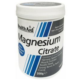Health Aid Magnesium Citrate Συμπλήρωμα Διατροφής Μαγνήσιο σε Μορφή Σκόνης 200gr