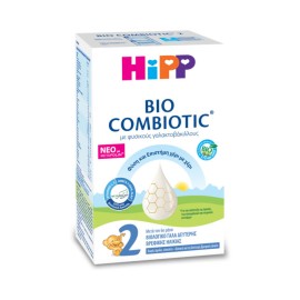 Hipp Bio Combiotic No2 Βιολογικό Γάλα 2ης Βρεφικής Ηλικίας 6-12m Νέα Φόρμουλα με Metafolin και Φυσικούς Γαλακτοβάκιλλους 600gr