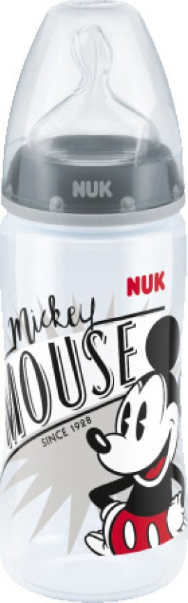 Nuk First Choice + Μπιμπερό Με Θηλή Σιλικόνης Medium 6-18 μηνών Mickey 300ml