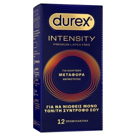 Durex Intensity Premium Latex-Free Εξαιρετικά Λεπτά Προφυλακτικά, 12τεμ