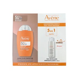 Avene Sun Care Ultra Fluid Perfector SPF50 Tinted Αντηλιακό Προσώπου 50ml + Makeup Removing Micellar Water Νερό Καθαρισμού 100ml